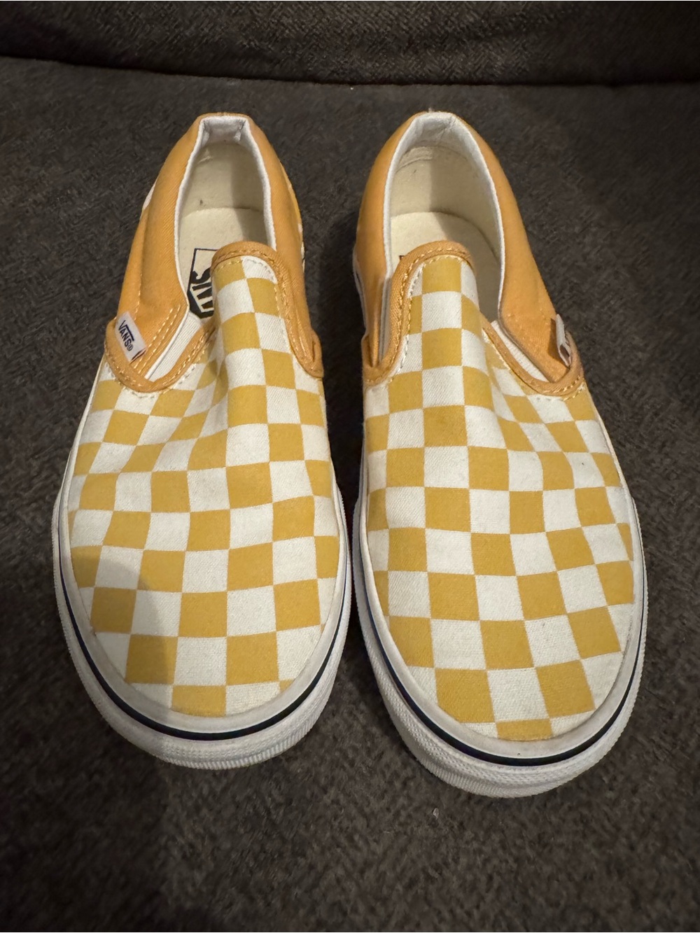 Vans Slip-On Yellow Checkerboard Shoes